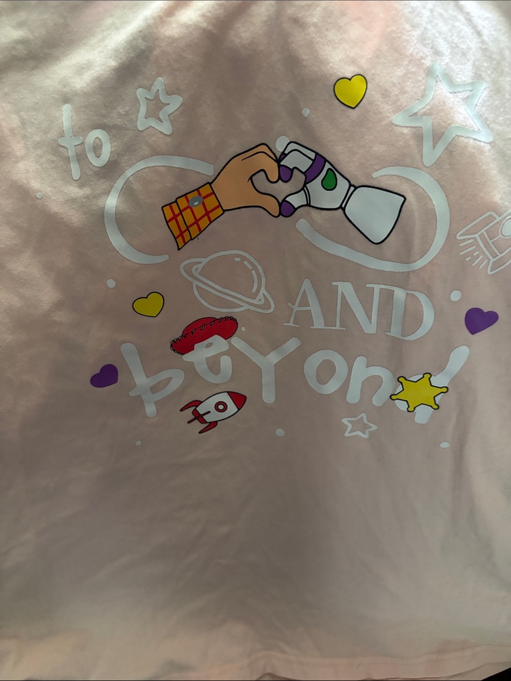 Pink Graphic "To Infinity and Beyond" Tee